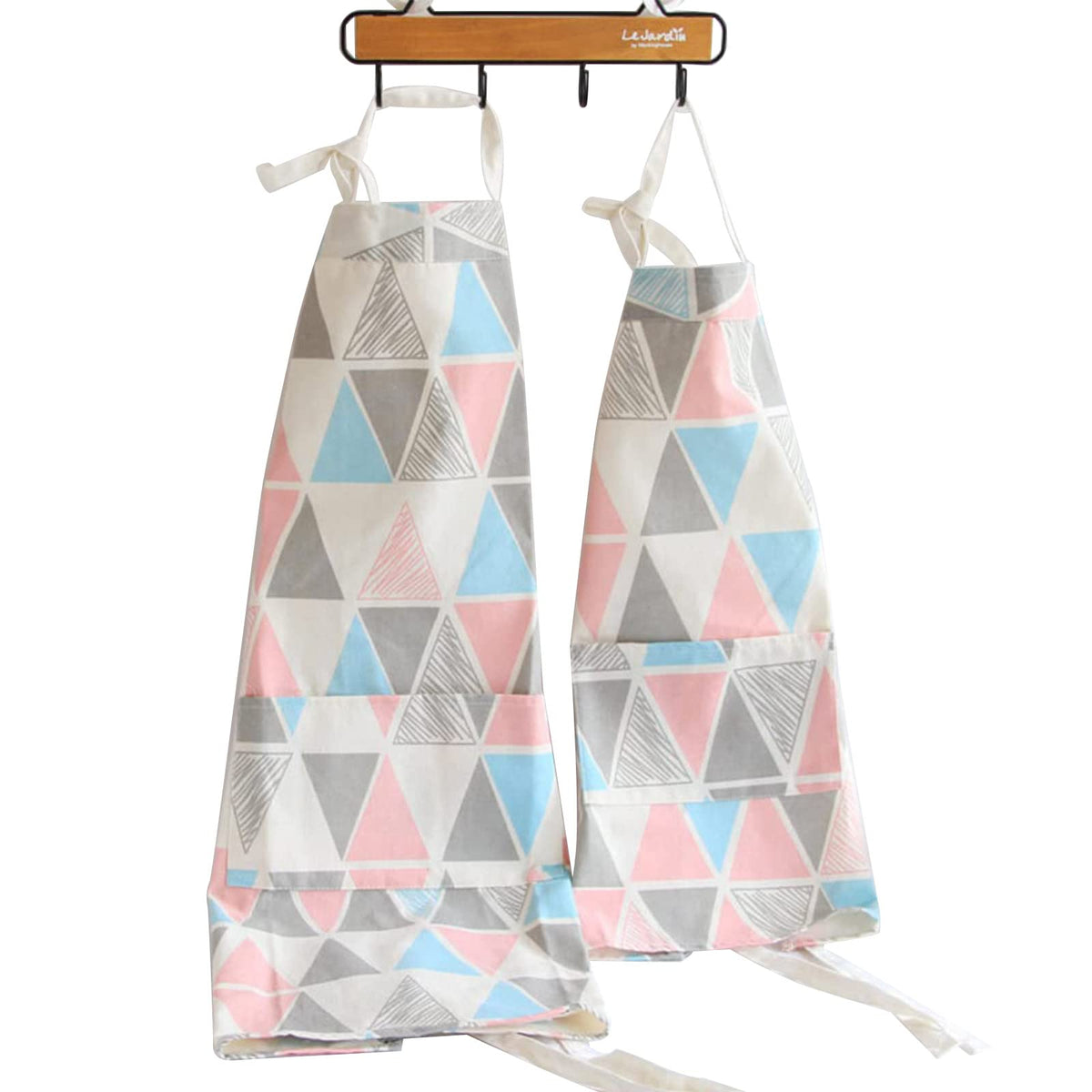 YOLOPARK matching aprons in pink keep clothes clean during family cooking