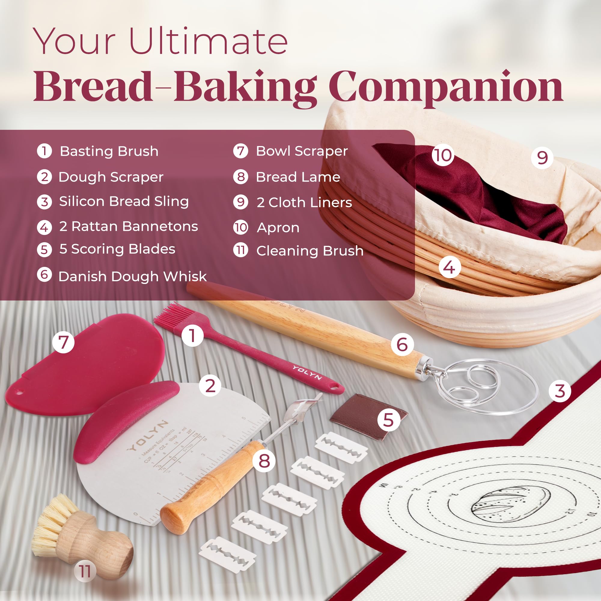 YOLYN dough whisk for efficient mixing during prep