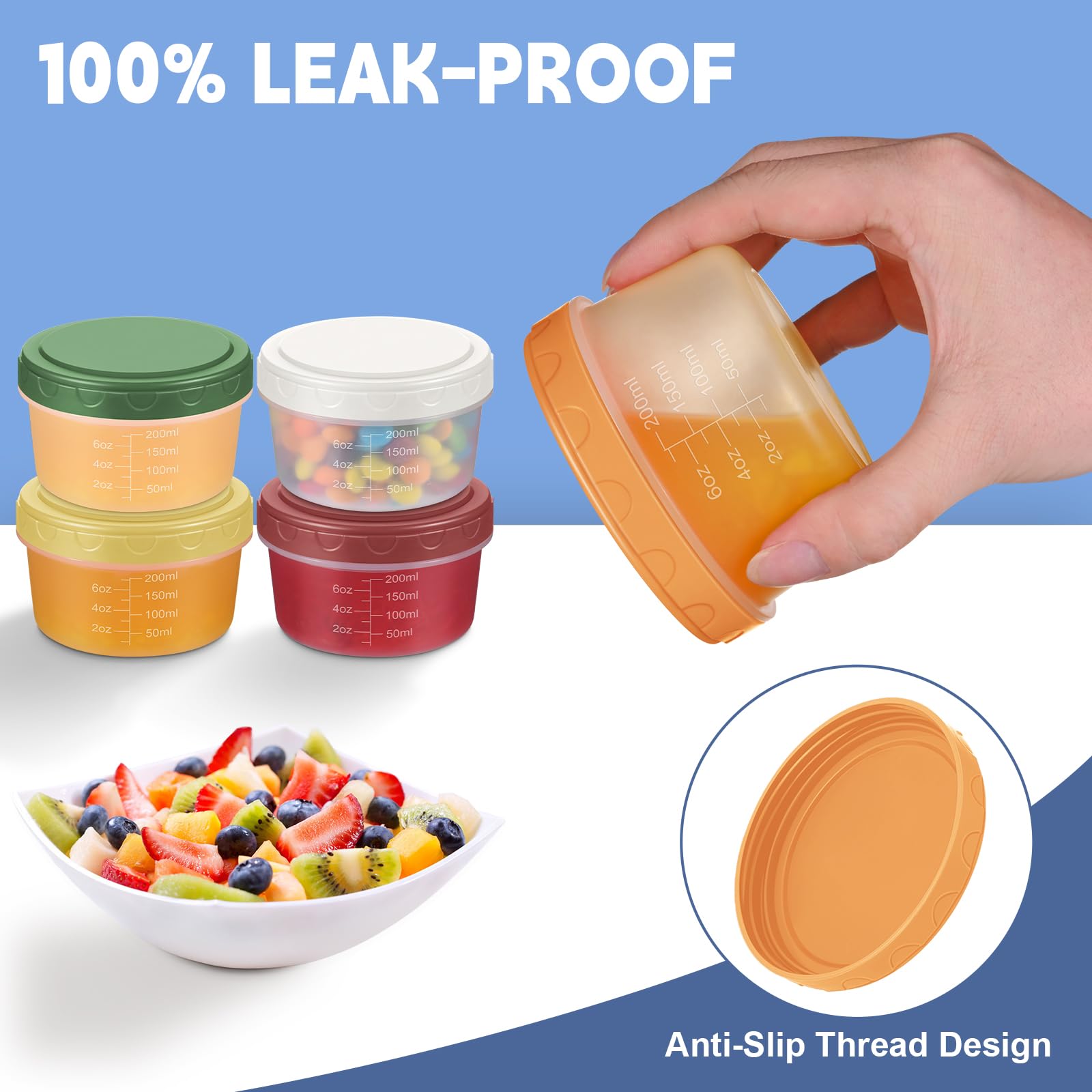 Yomarket microwave-safe 10 oz container with flat bottom for reheating.