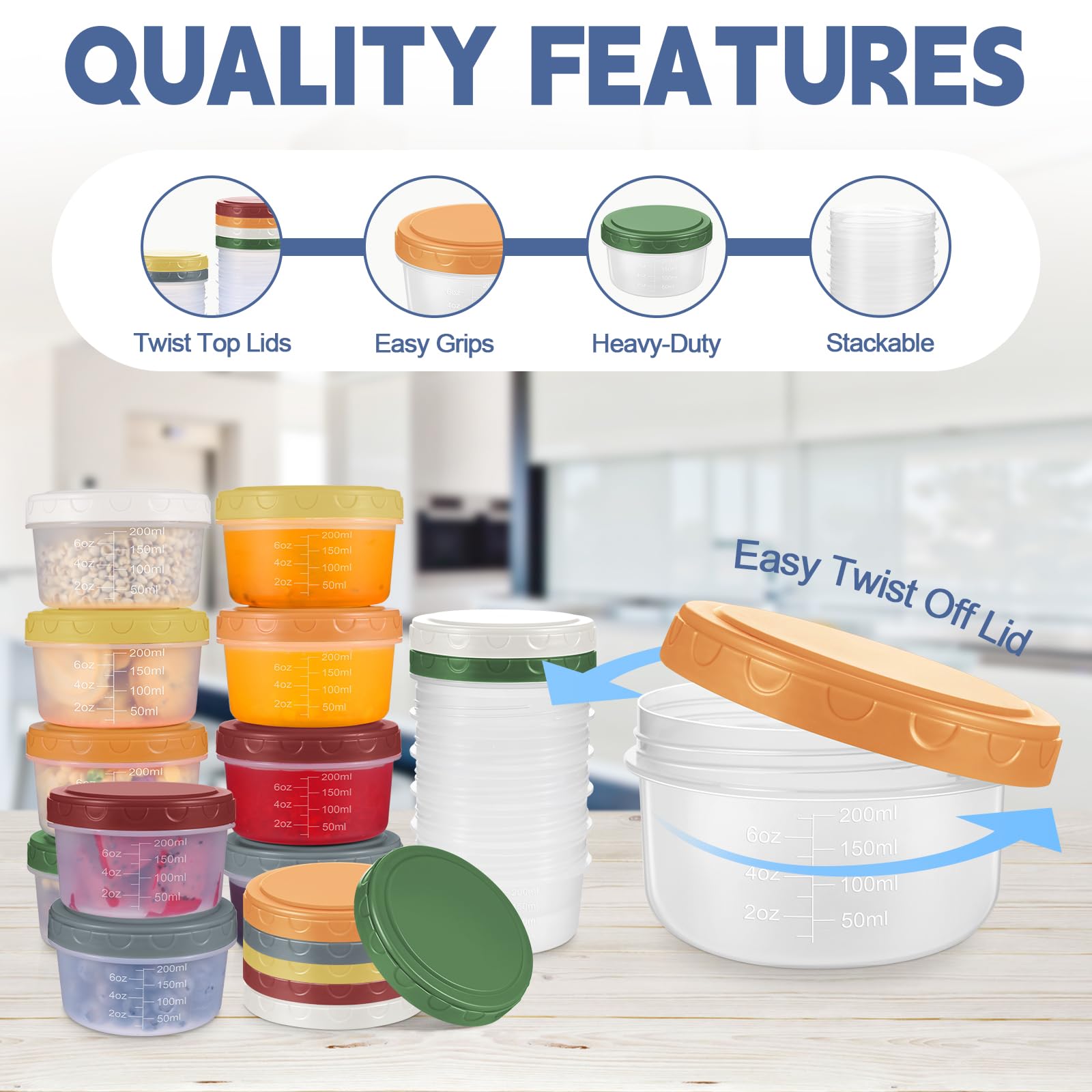 Yomarket small container with pen for easy sauce labeling and organization.