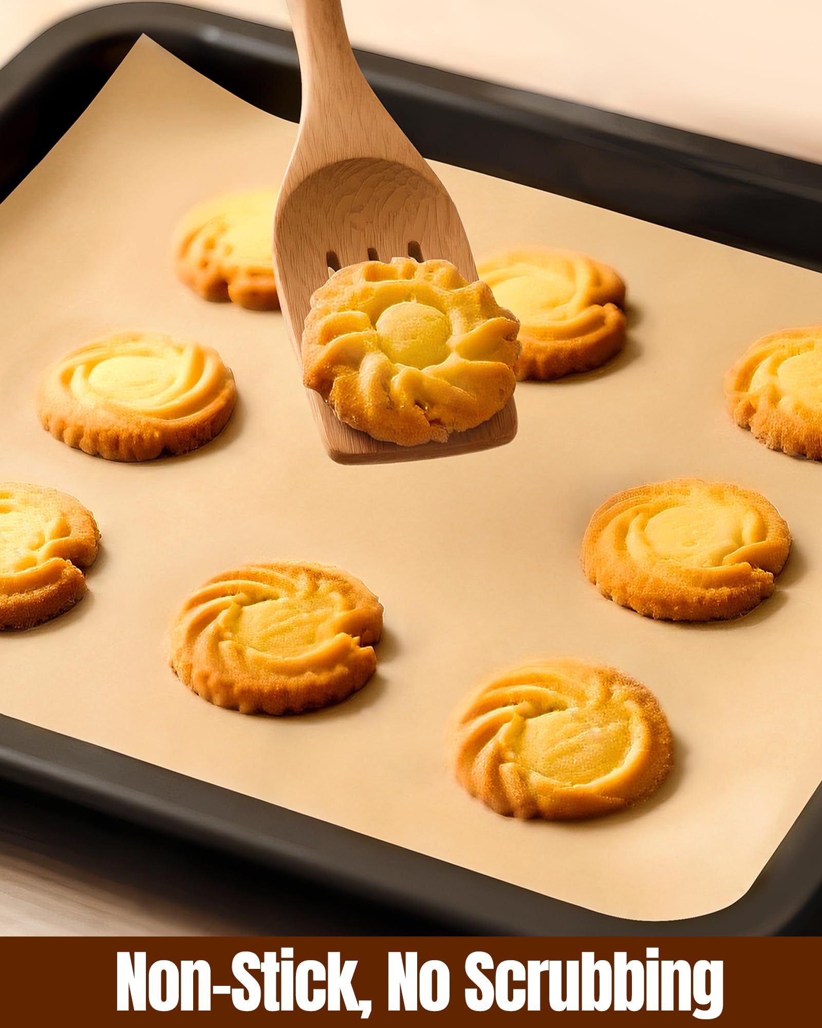 Yomeixte greaseproof parchment keeps pans clean and reduces mess.