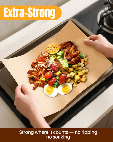 Yomeixte microwave-safe parchment sheet for quick reheating and leftovers.
