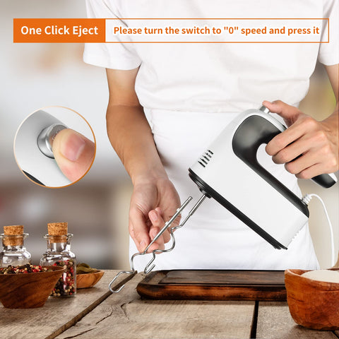 Yomelo attachment set including beaters, dough hooks, and whisk for baking tasks.