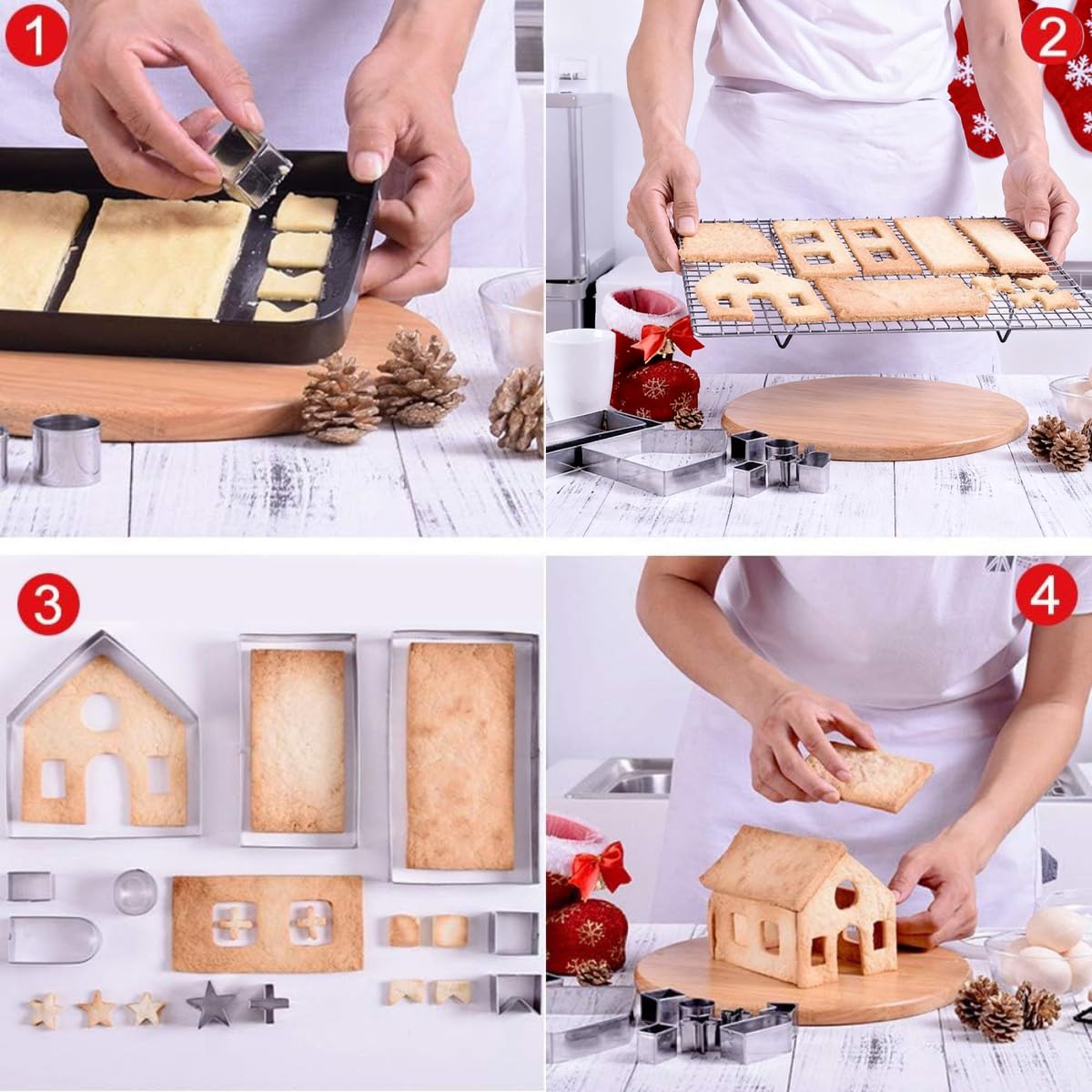 YomiFamily gingerbread front window cutter shapes cute window details.