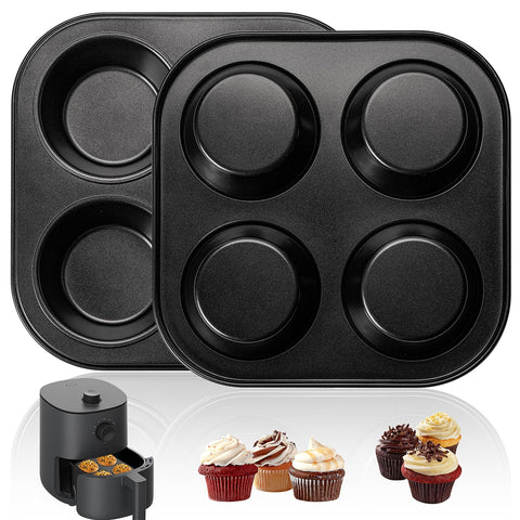 Yomvzake air fryer muffin pan 2-pack for quick, even-bake cupcakes