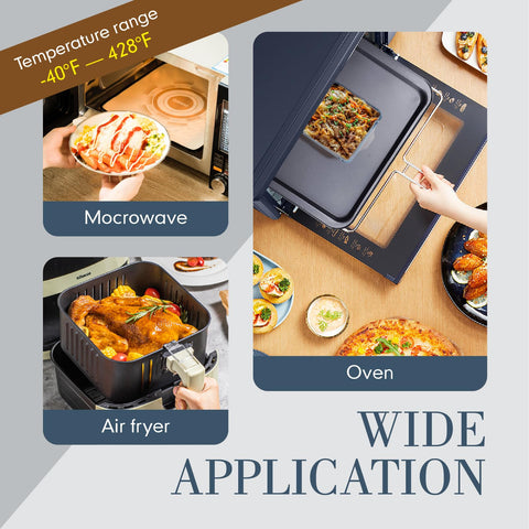 Yomvzake stackable, durable glass dishes save cabinet space.
