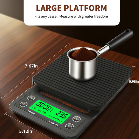 Yoncon anti-slip platform keeps the scale steady while measuring.