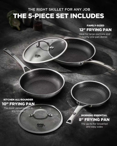 Yonida nonstick frying pan 10-inch top view for even heating and versatile cooking