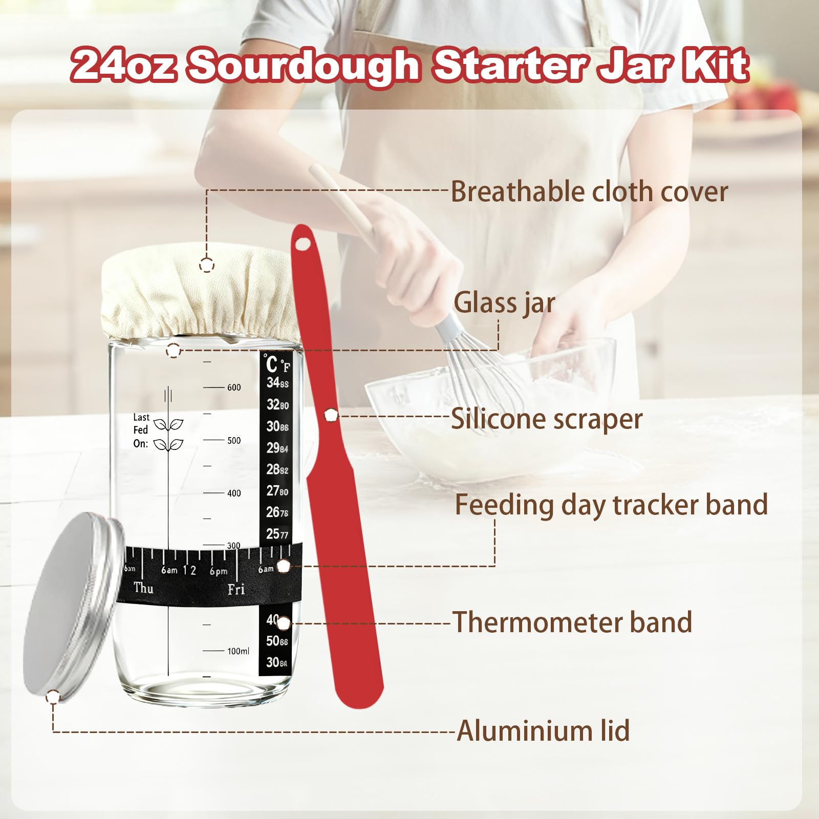 YONILL bread scoring tool with extra blades enables decorative crust patterns