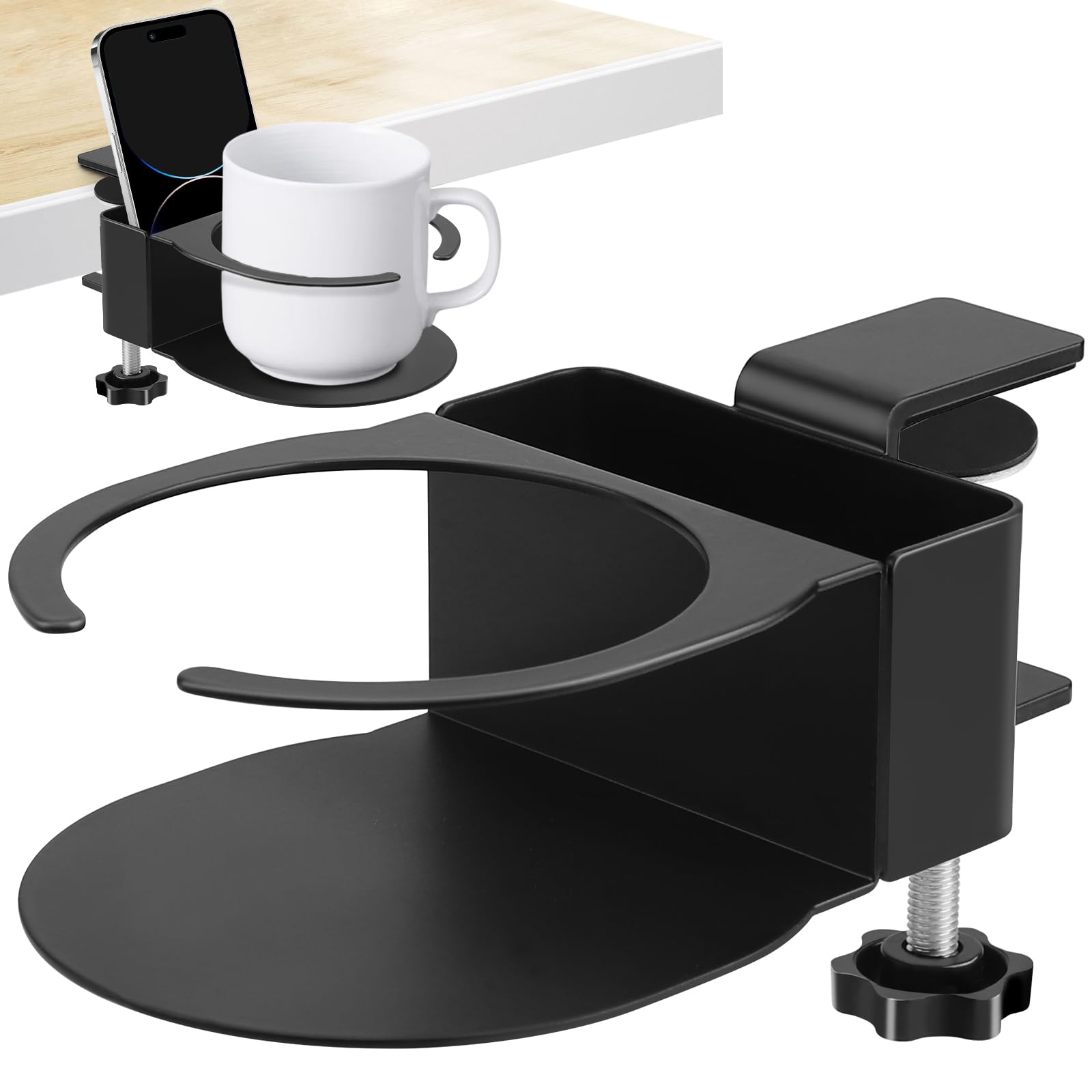 Yonsya desk cup holder secures a coffee mug for spill-free workspaces.