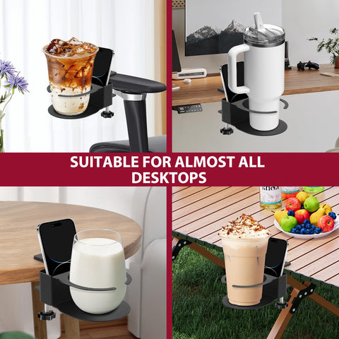 Yonsya desk cup holder metal construction adds durability to daily use.