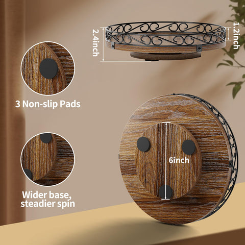 Yoobure 360-degree rotation bearing delivers smooth, silent access to items.
