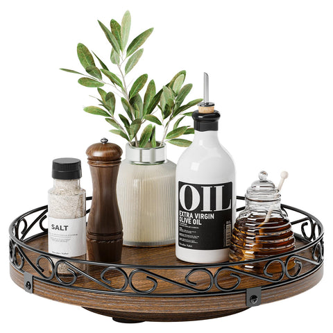 Yoobure 9in Lazy Susan base provides stable balance for crowded cabinets.