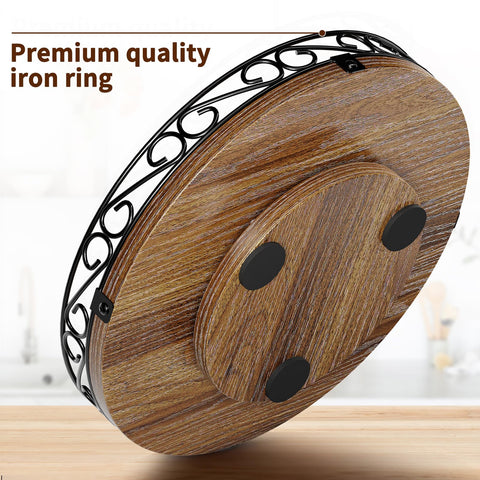 Yoobure rustic brown wood finish adds farmhouse charm to kitchens.