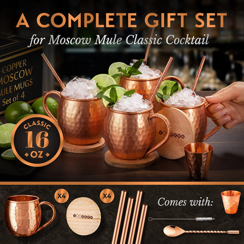 Yooreka 16 oz copper mugs showing pure copper and handcrafted finish