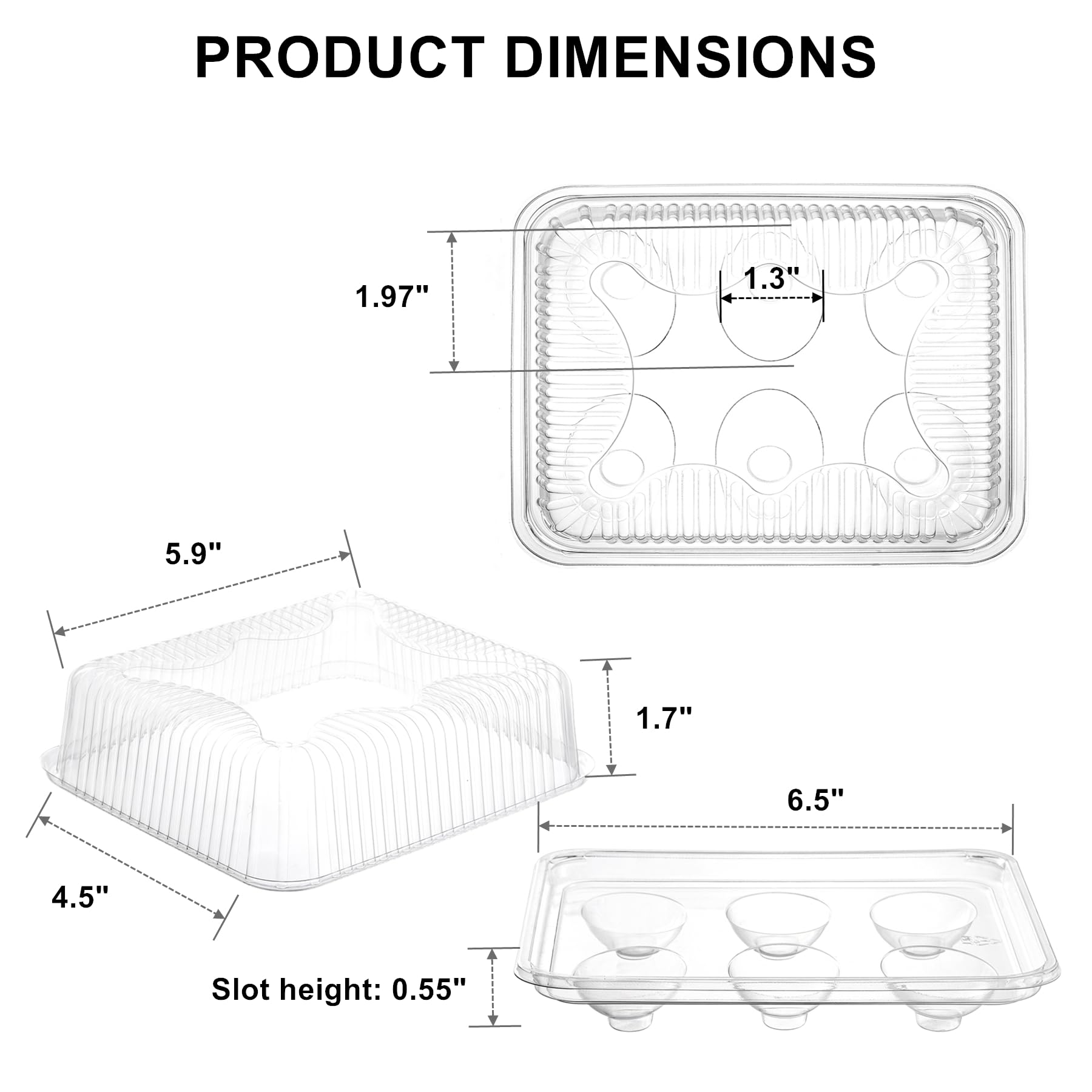 Yopay clear lid egg tray shown for easy visibility at gatherings.