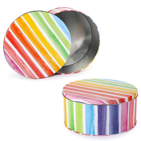 Yopay rainbow gift-ready tin set ideal for holiday gifting and celebrations.
