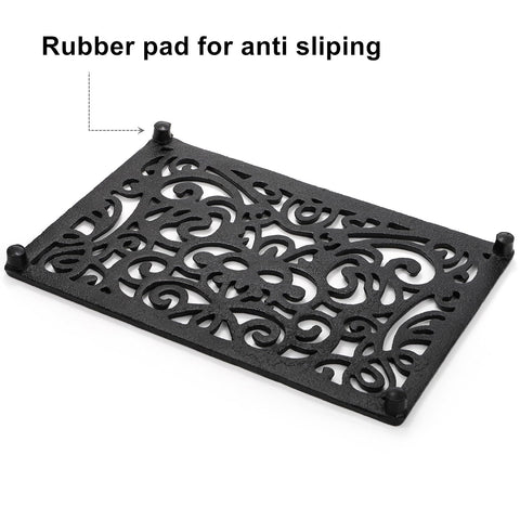 Yopay rectangle trivet doubles as kitchen mat and dish protector.