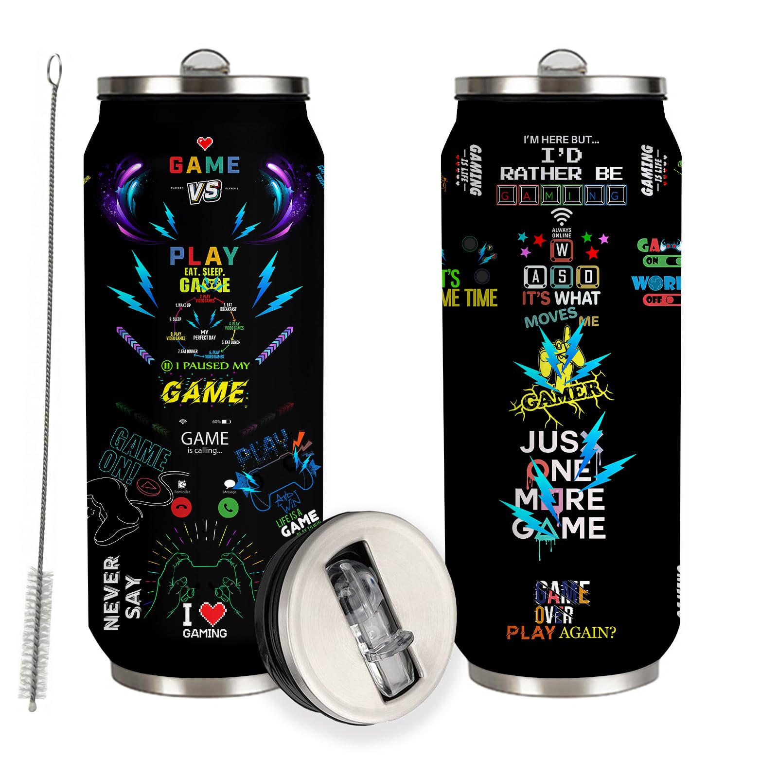 YOPIGOT Gamer Tumbler with clear lid for leak-free travel and visibility
