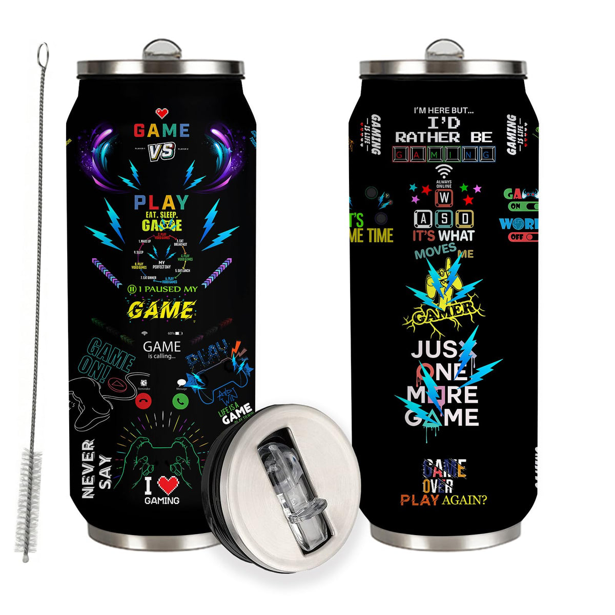 YOPIGOT Gamer Tumbler with clear lid for leak-free travel and visibility