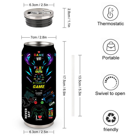 YOPIGOT Gamer Tumbler showing stainless steel body for durability