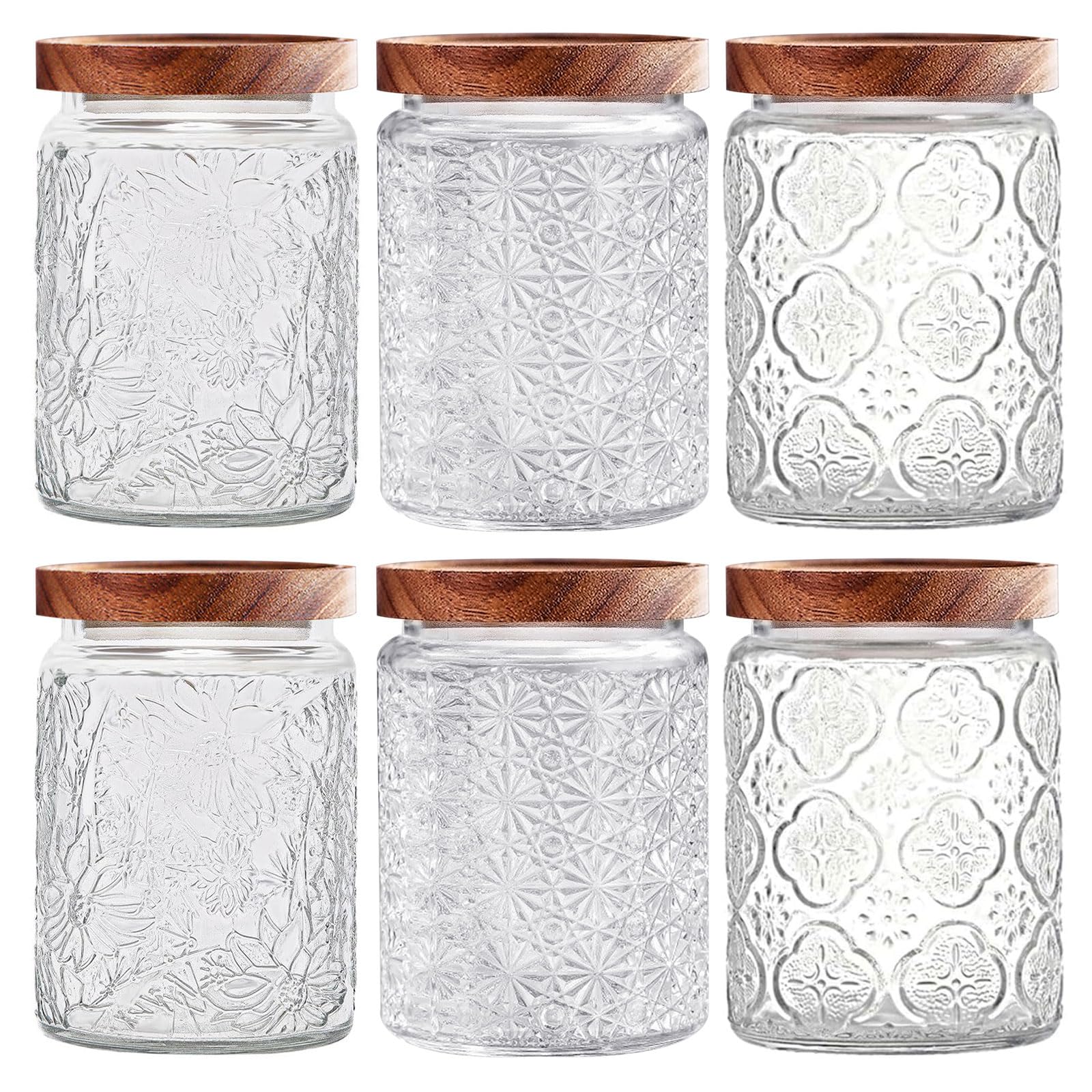 Yoqelt vintage glass jar with wooden lid shows airtight seal for pantry organization.