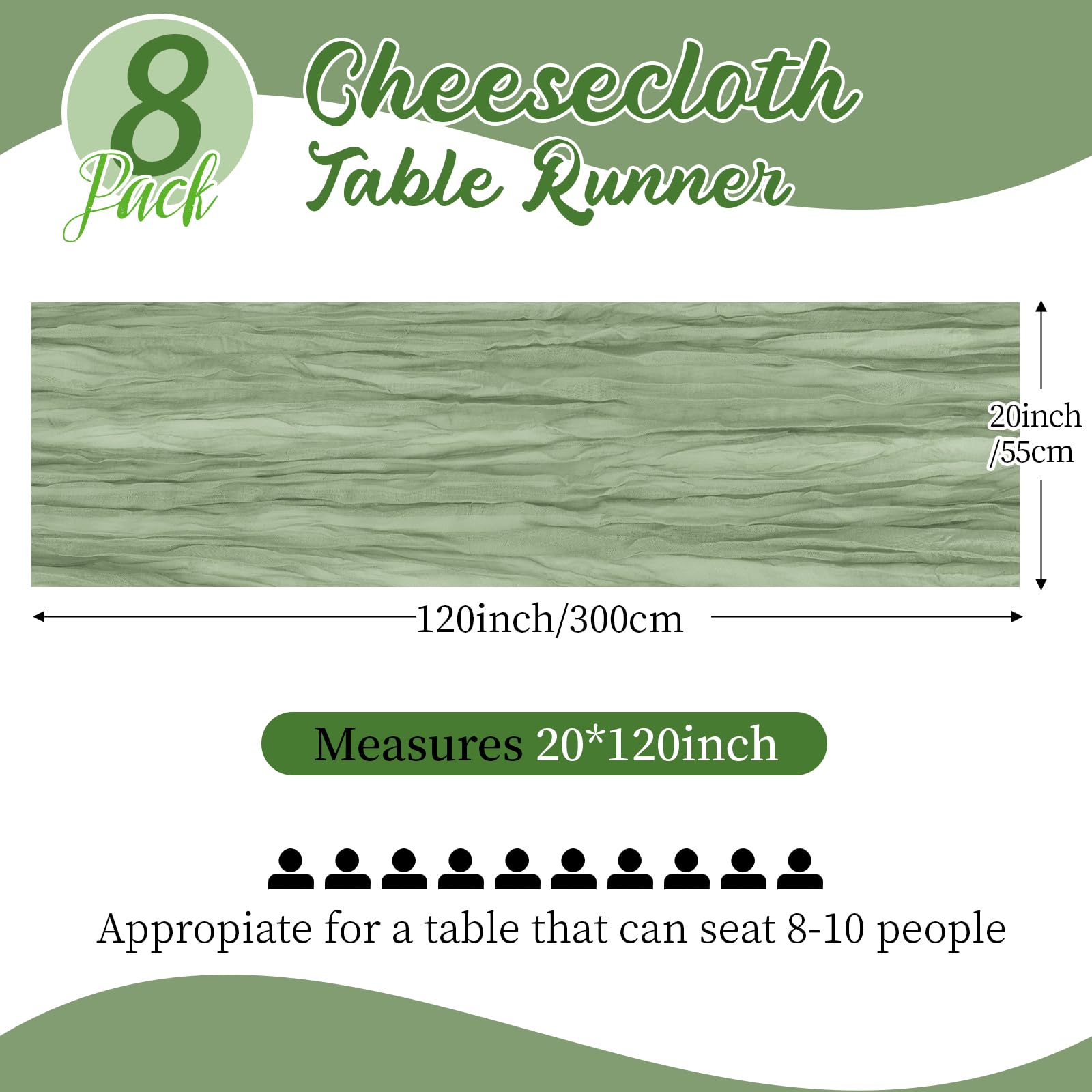 Yorcari cheesecloth texture with soft wrinkles enhances reusable decor.