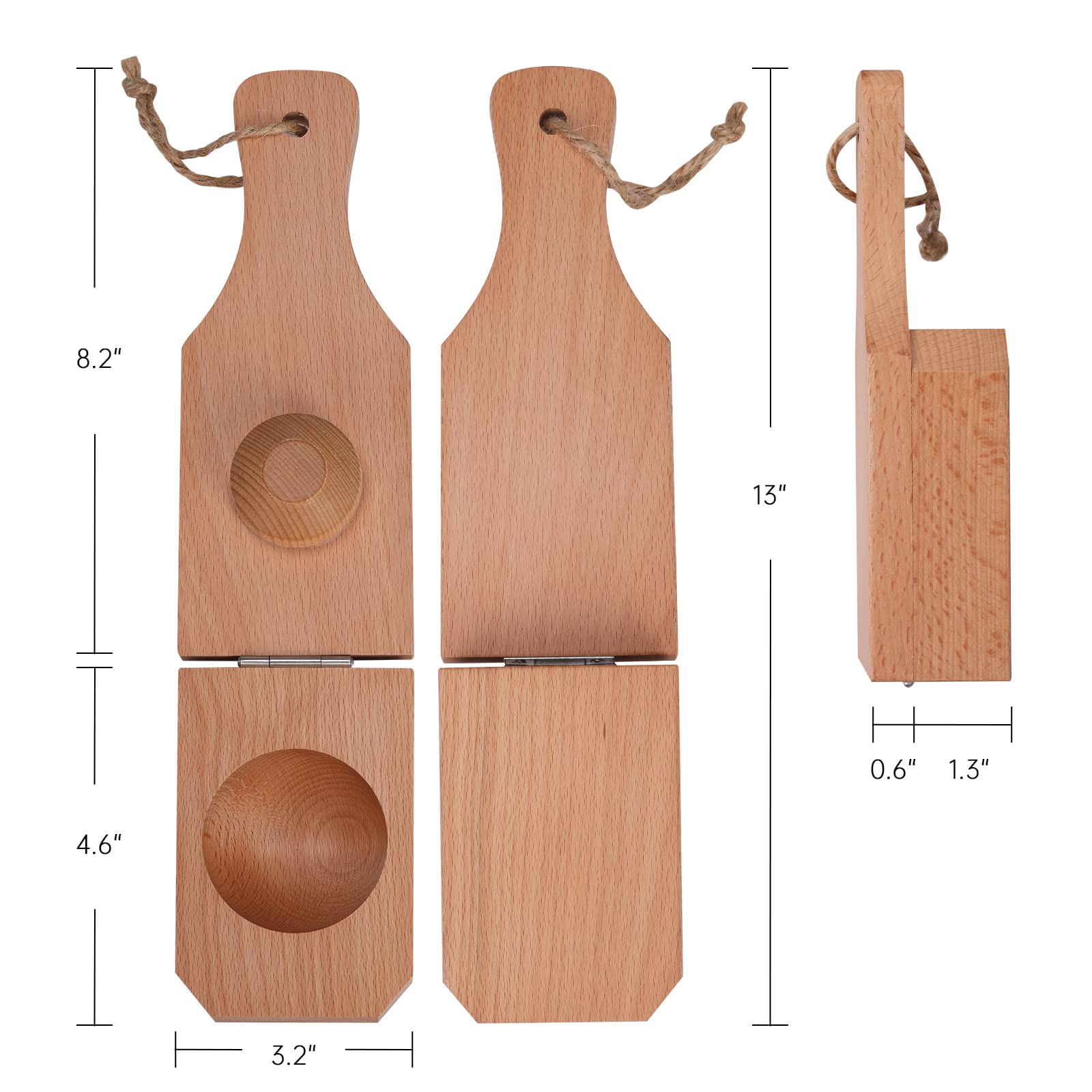 YORSEEK solid wood tostonera with a sturdy hinge for durable kitchen use.