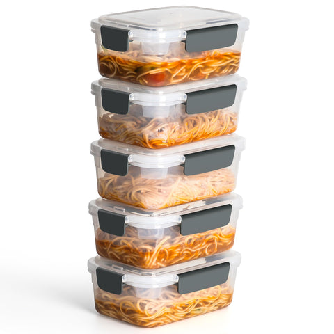 YORY 5 cup rectangle container with lid for portioned meals and on-the-go lunches
