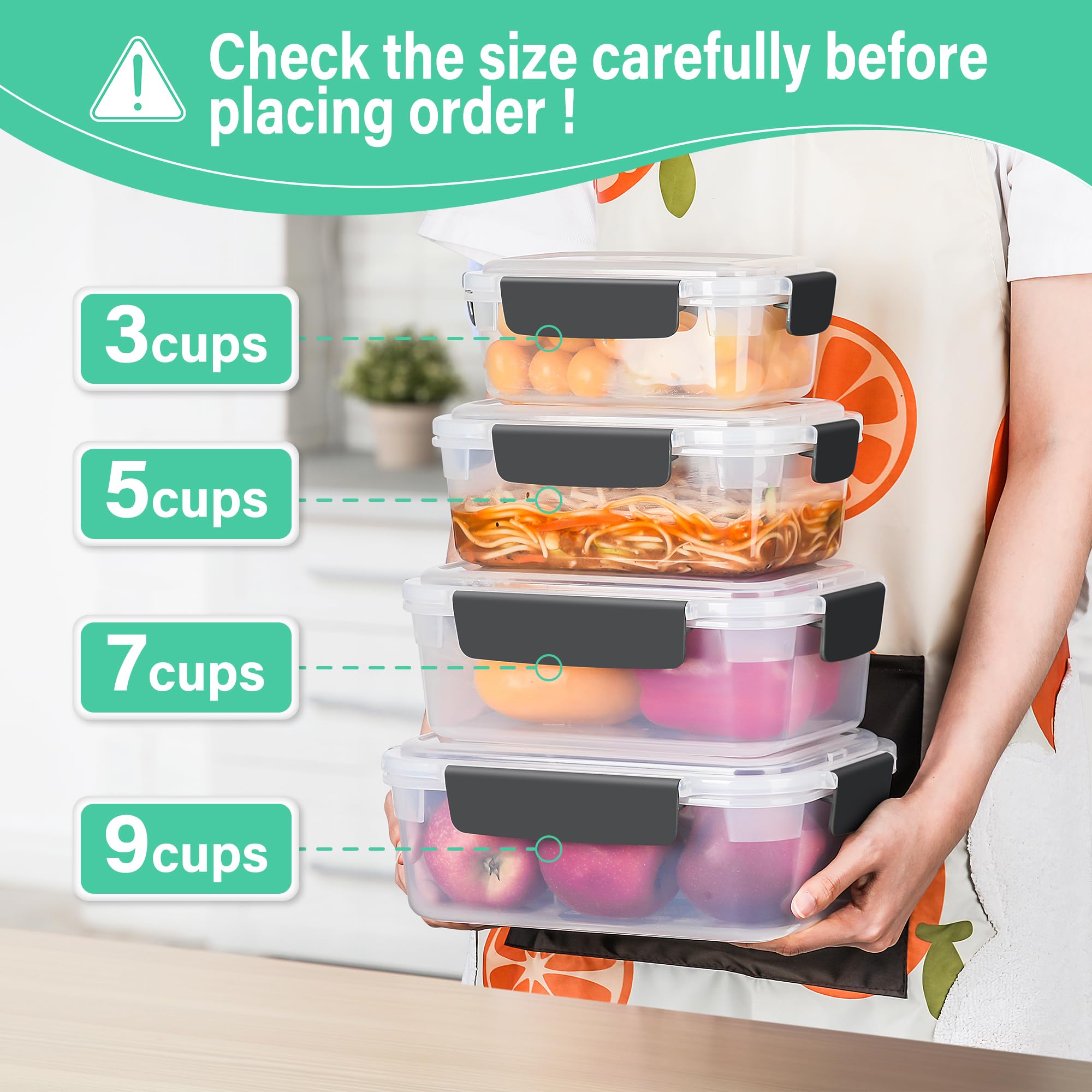 YORY airtight snap-lock lid seals freshness and prevents leaks during transport