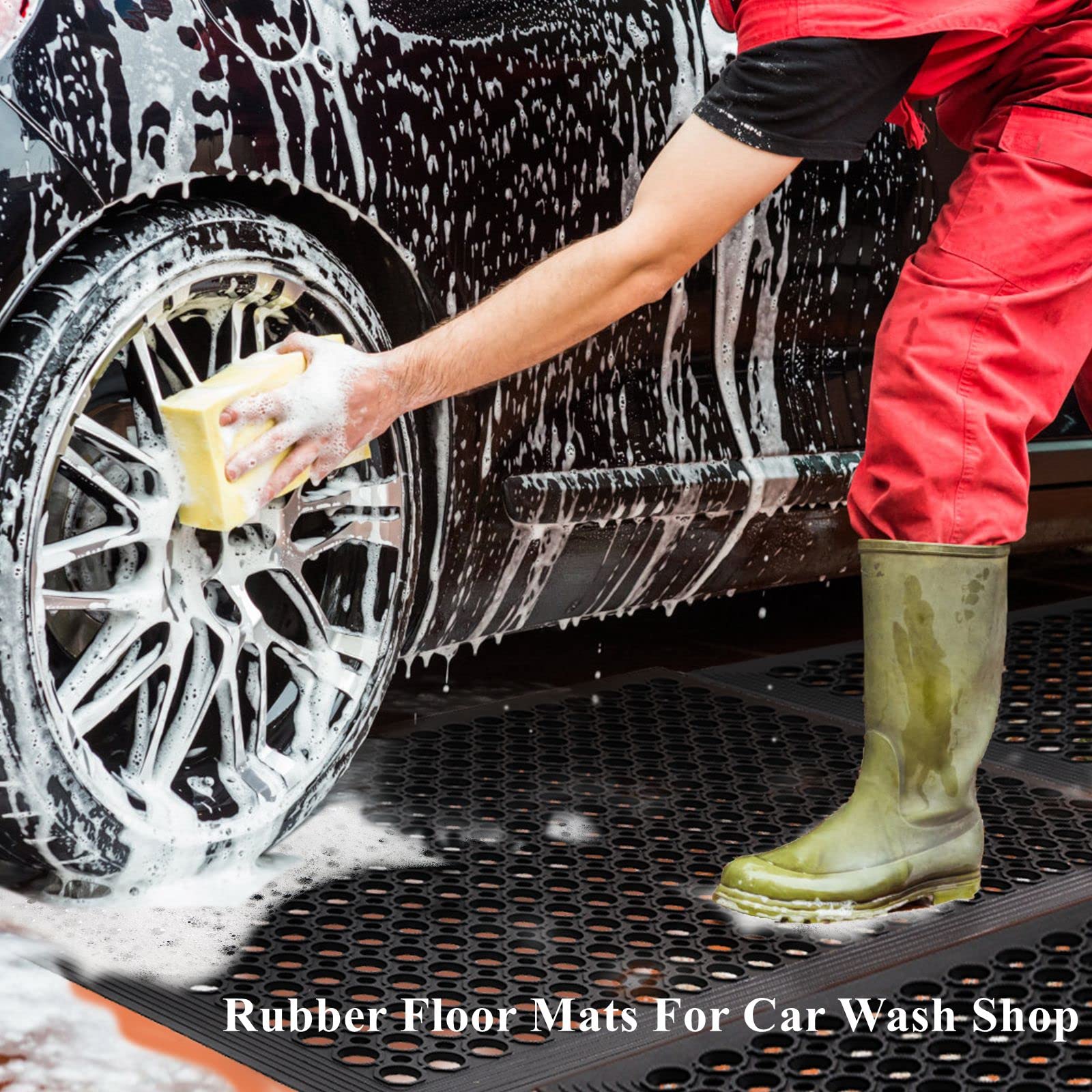 YOSHIKO kitchen-bar mat ideal for indoor and outdoor use in high-traffic areas.