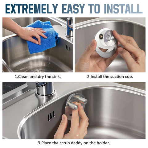 Yoshiky compact kitchen sponge storage design saves counter space
