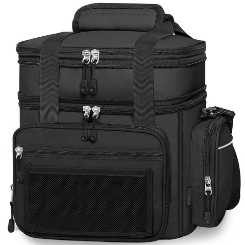 YOSMAAT lunch box cooler with front mesh pocket for personalization and quick meal access