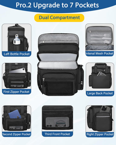 YOSMAAT lunch box cooler zippered pocket adds discreet storage on the go
