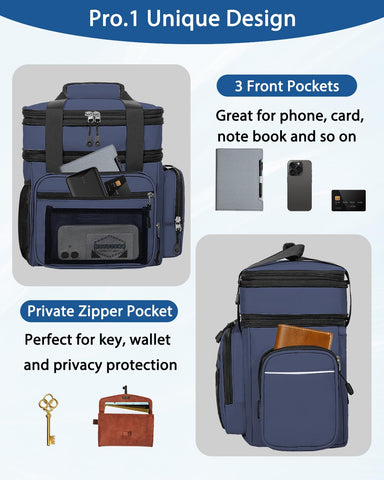 YOSMAAT lunch bag shows water bottle pocket keeping drinks upright during commutes.