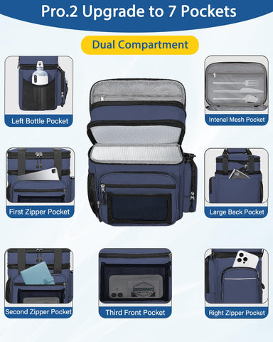 YOSMAAT lunch box features a unique zippered pocket for valuables on the go.