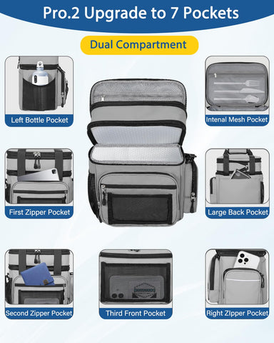 YOSMAAT lunchbox heavy-duty stitching withstands daily use at work or outdoors