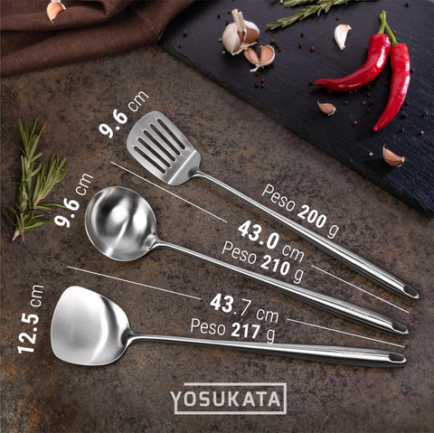 YOSUKATA 17-inch ladle for scooping soups and stocks