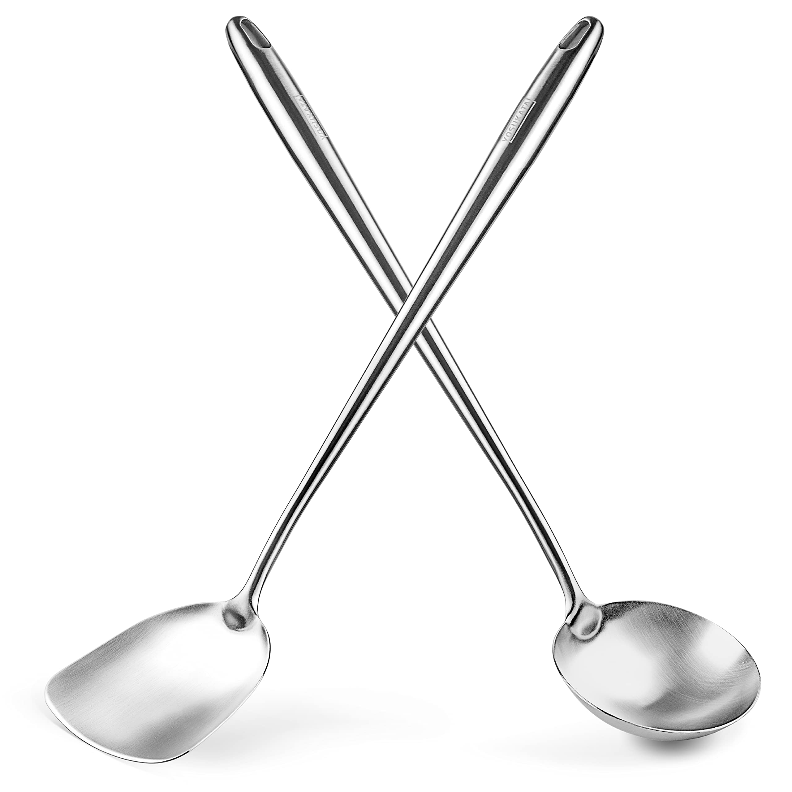YOSUKATA 17-inch wok spatula for safe flipping in large woks