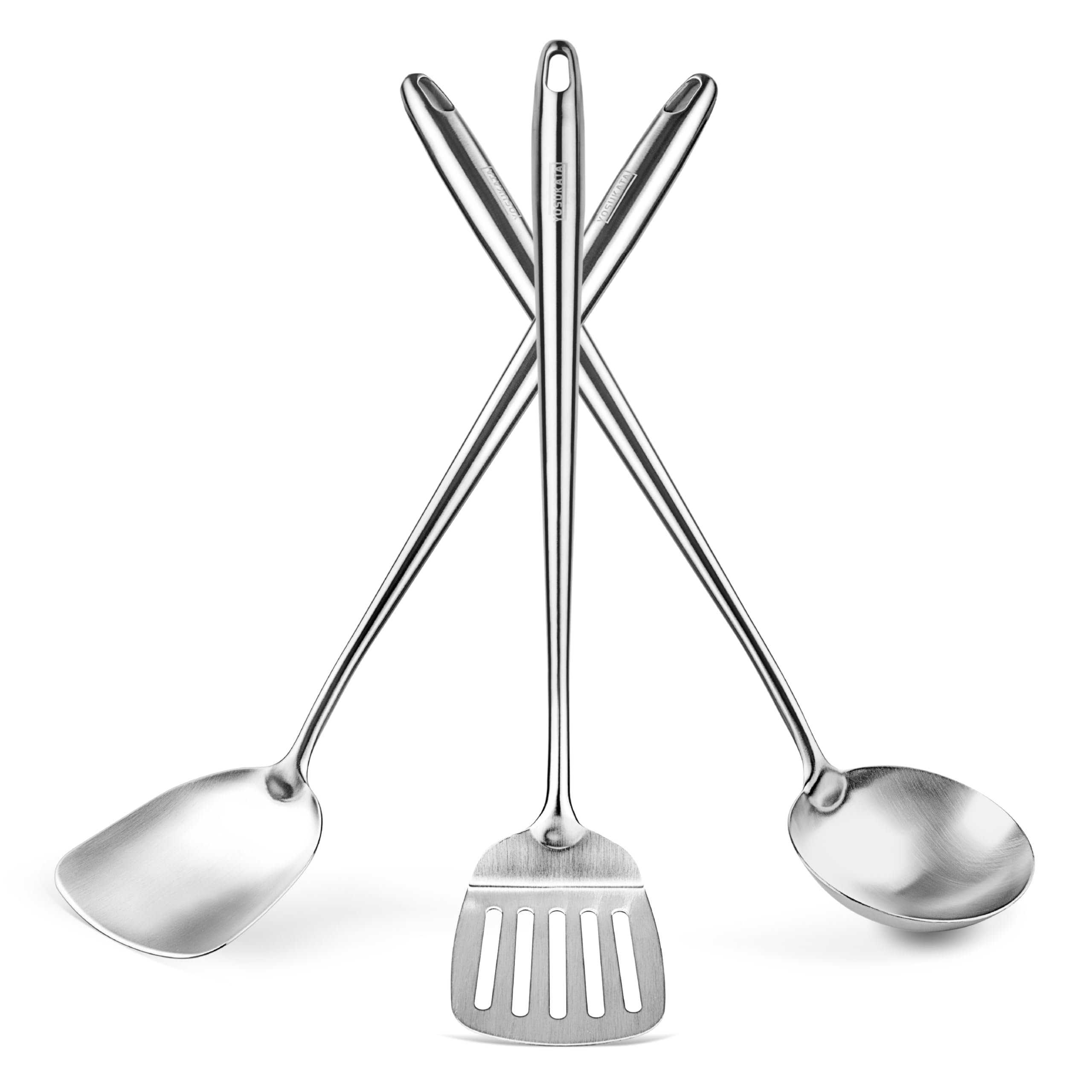 YOSUKATA 17-inch wok spatula for precise stir-fry flipping