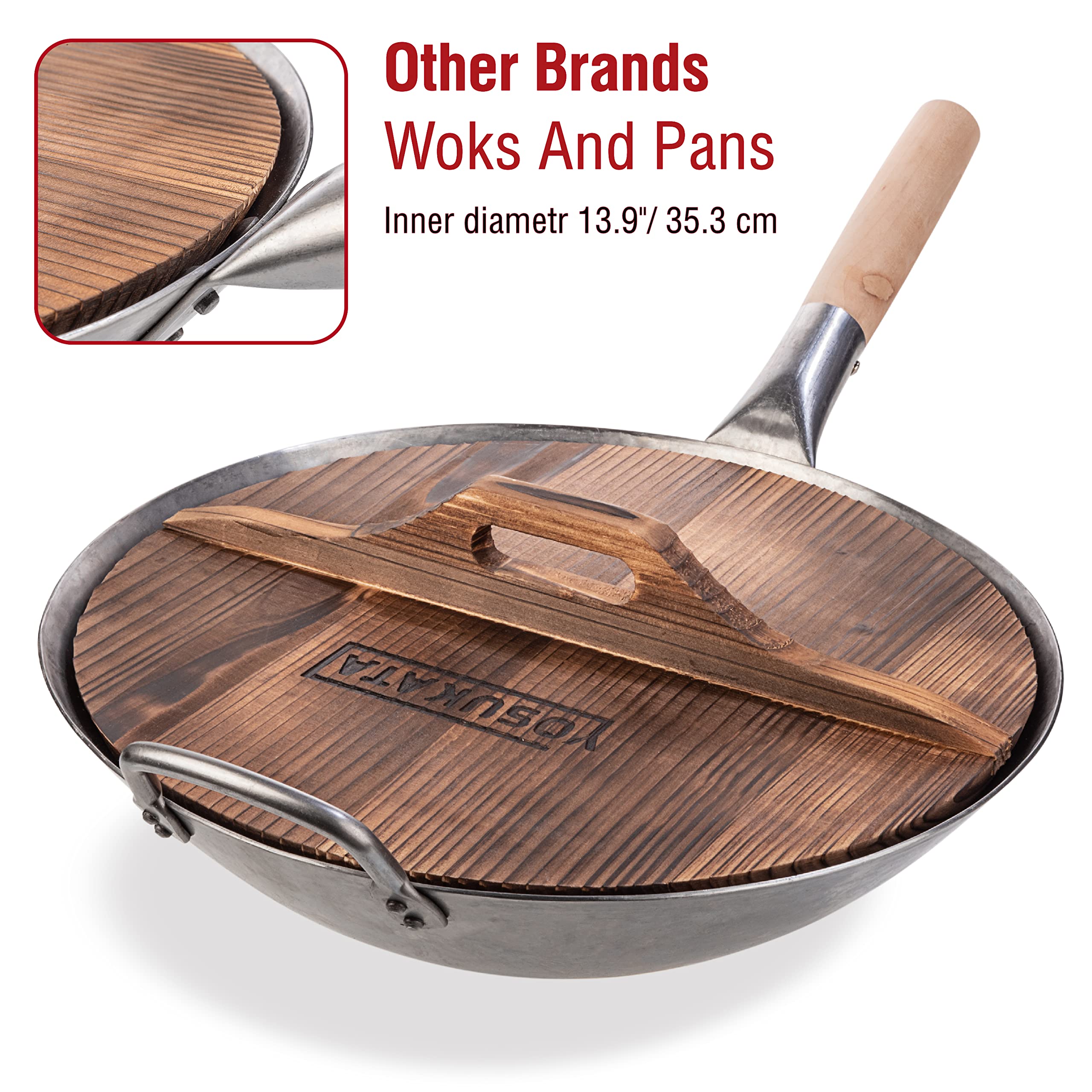 YOSUKATA carbonized finish lid is durable and hygienic for repeated use.