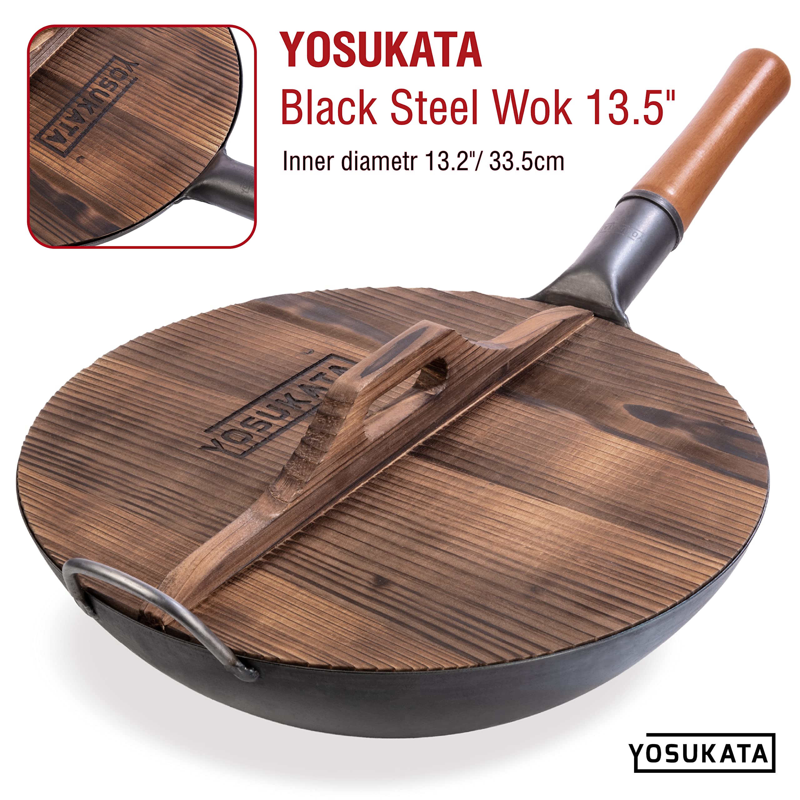YOSUKATA condensation-free wood lid minimizes moisture and preserves dish balance.