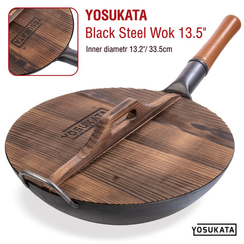 YOSUKATA condensation-free wood lid minimizes moisture and preserves dish balance.