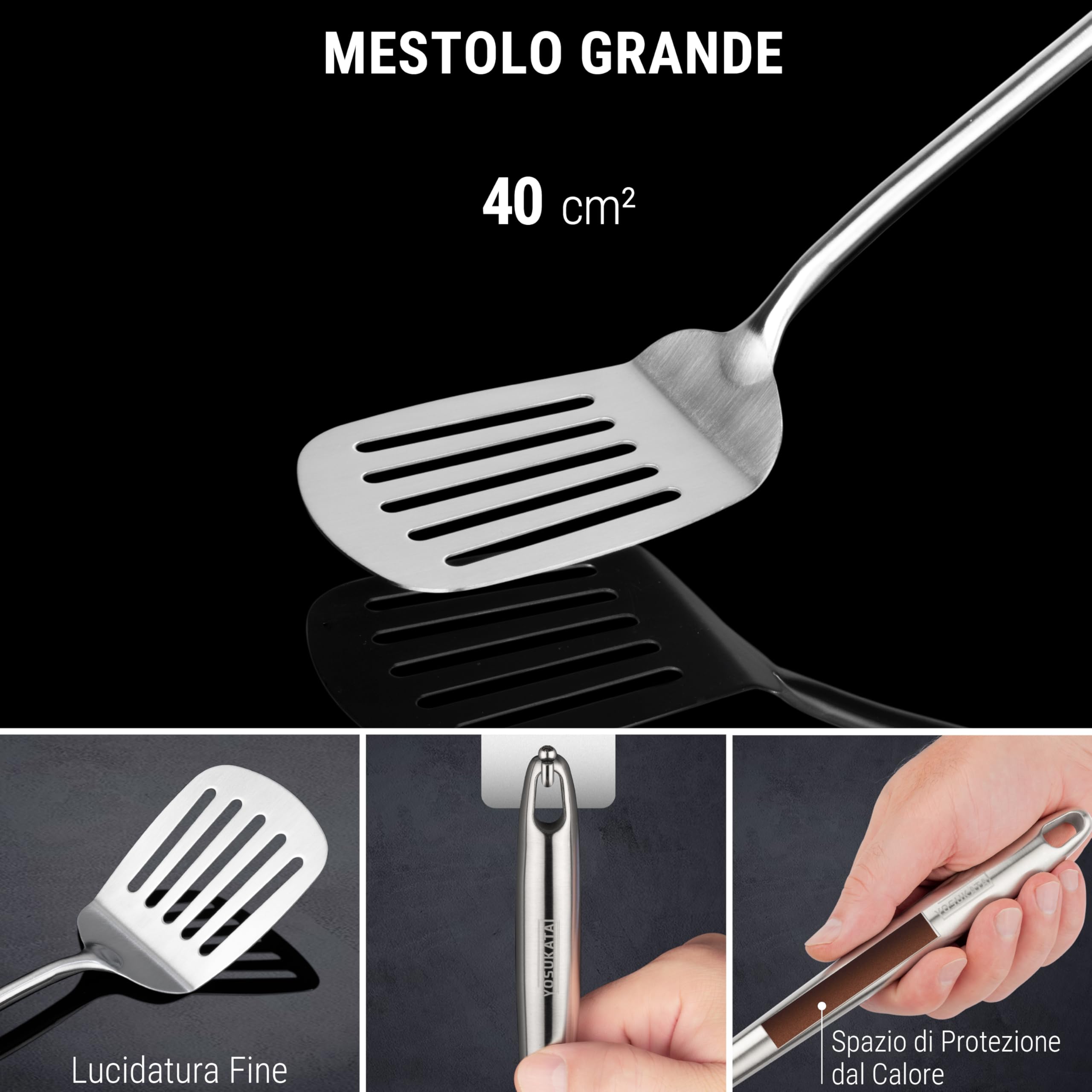 YOSUKATA ergonomic cool handles for comfortable cooking