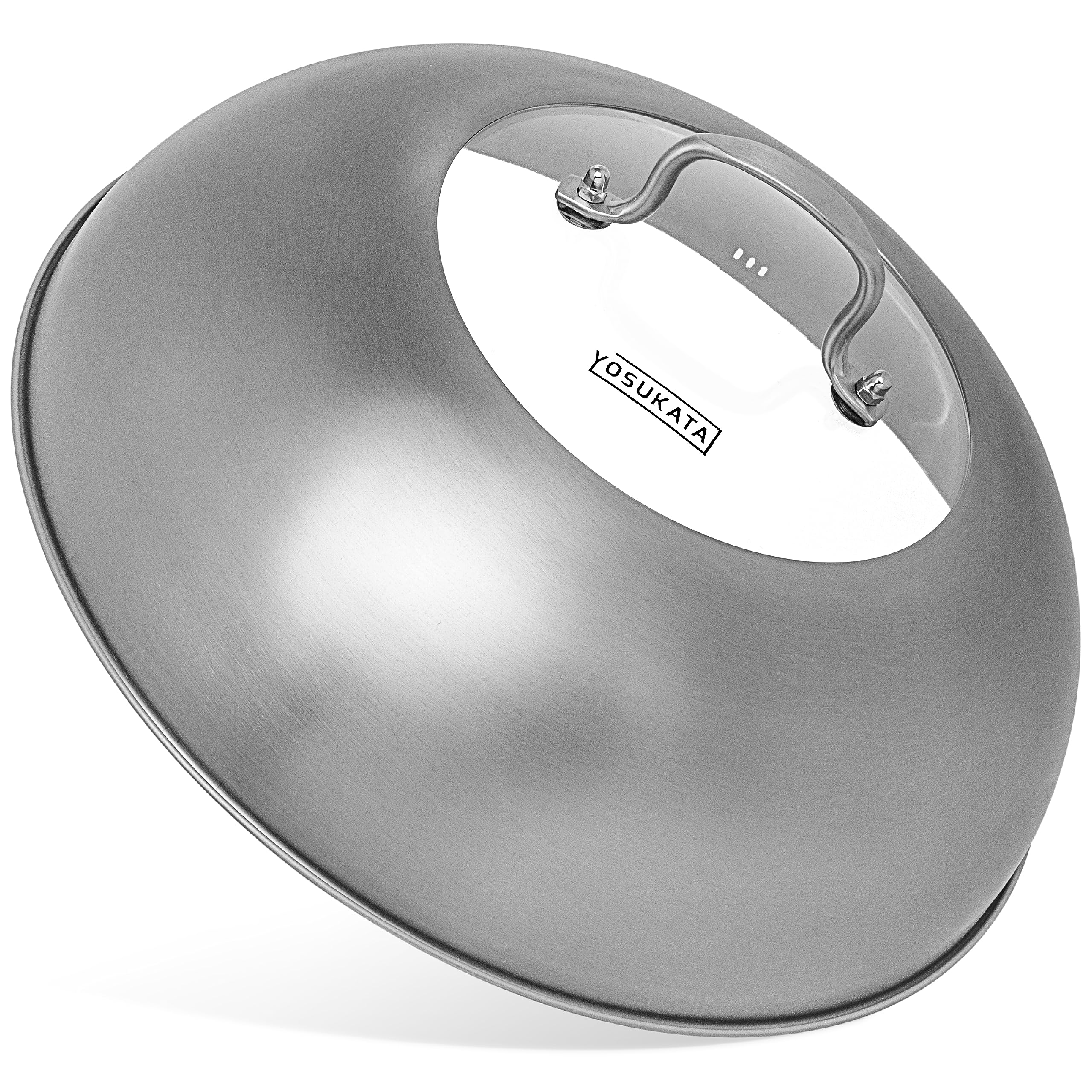 YOSUKATA wok lid 12.8-inch dome with tempered glass for easy monitoring while cooking