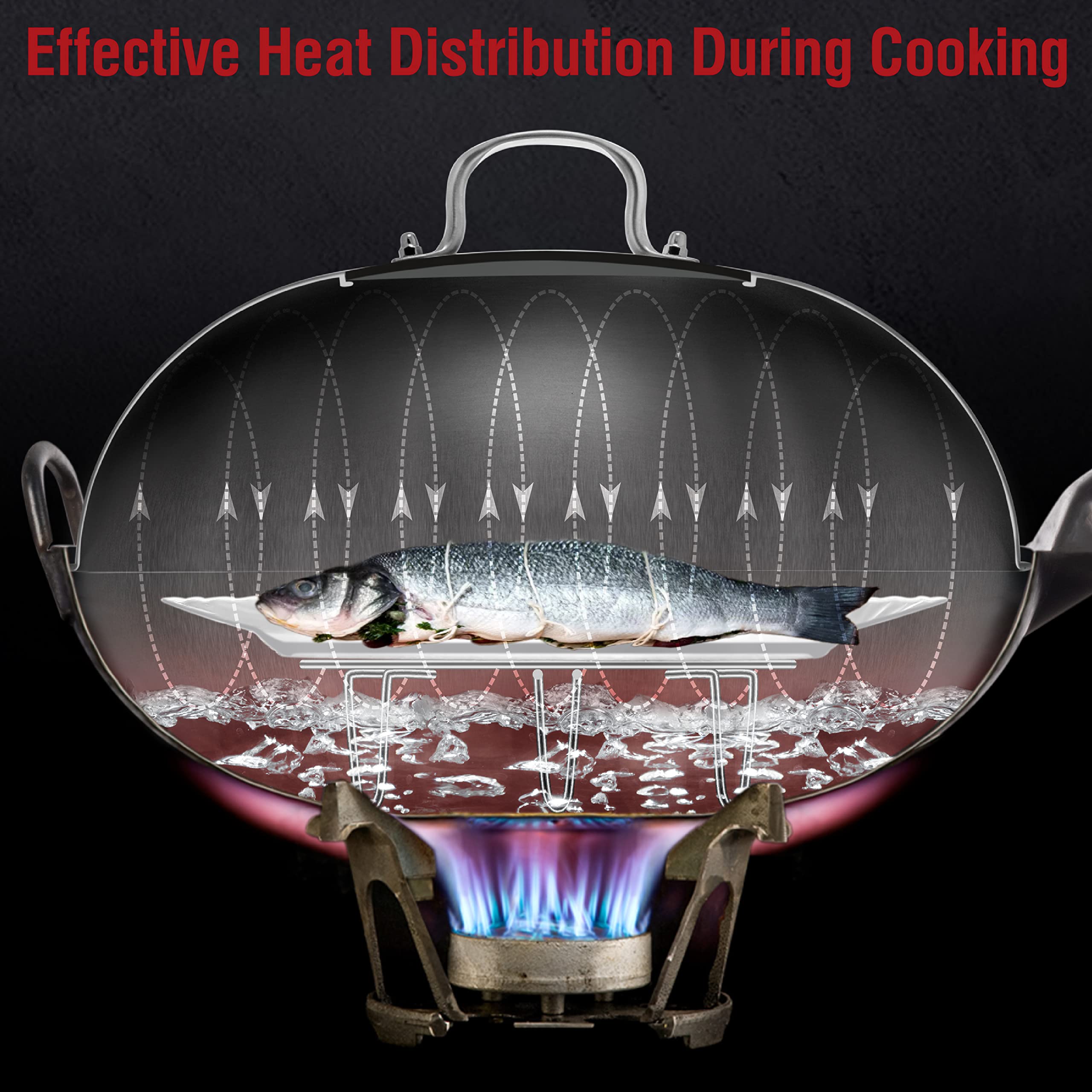YOSUKATA lid doubles as cheese melting dome or grill cover for customization