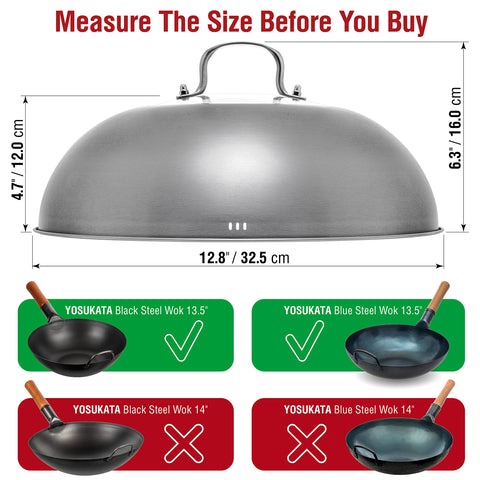 YOSUKATA stainless steel lid with steam holes enables controlled venting and reduced splatter