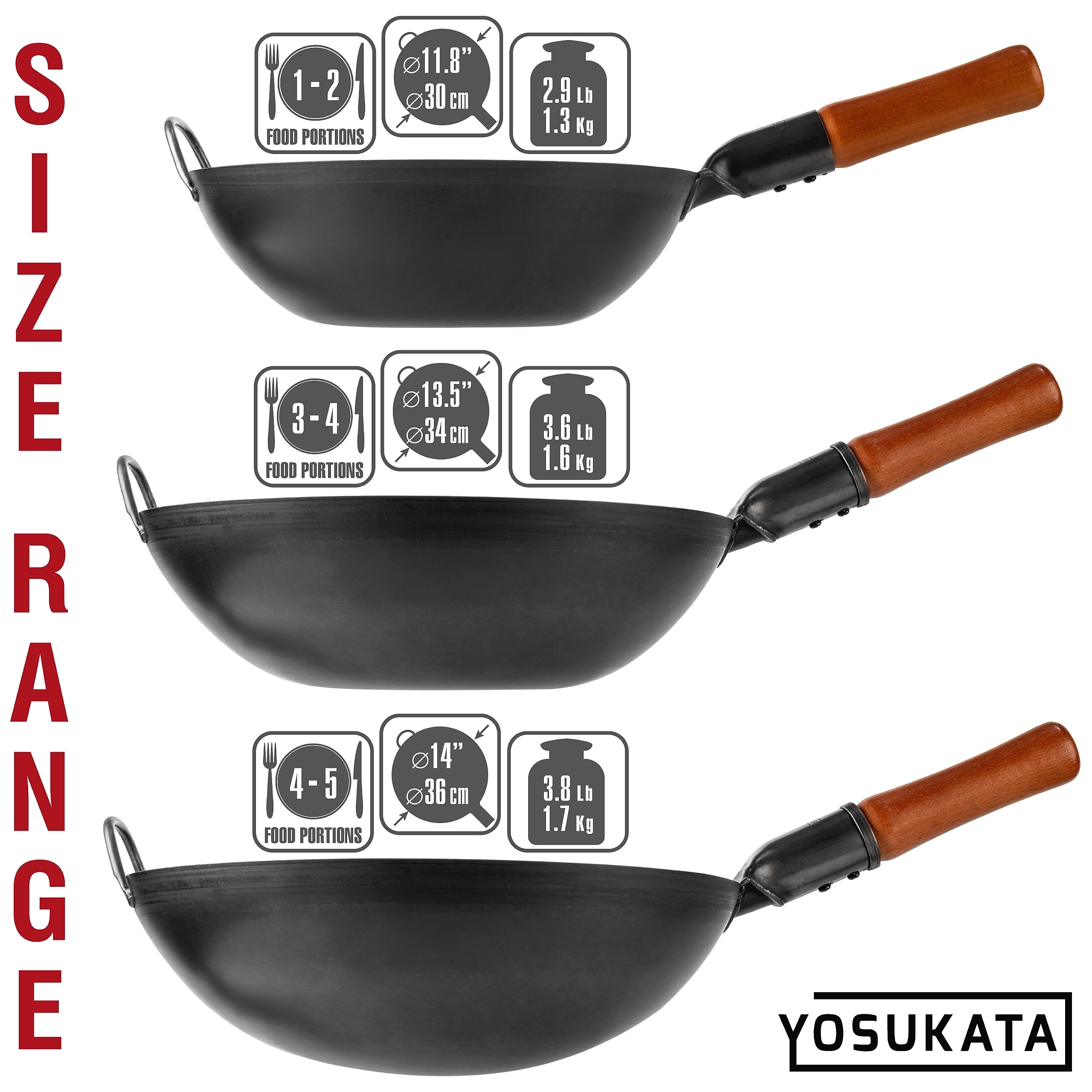 YOSUKATA non-toxic, no-PTFE wok construction for safer cooking.
