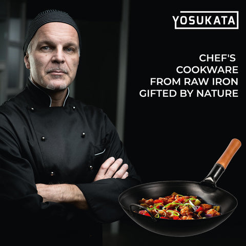 YOSUKATA care guide included for seasoning and rust prevention.