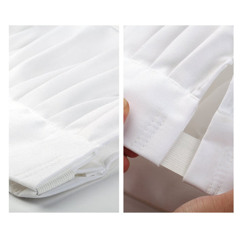 Yotache professional kitchen look with crisp white set.